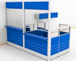 División modulo taquilla piso-techo